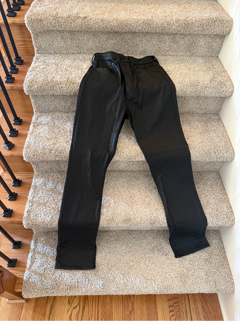 Abercrombie & Fitch Black Ultra High Rise Slim Straight Pants